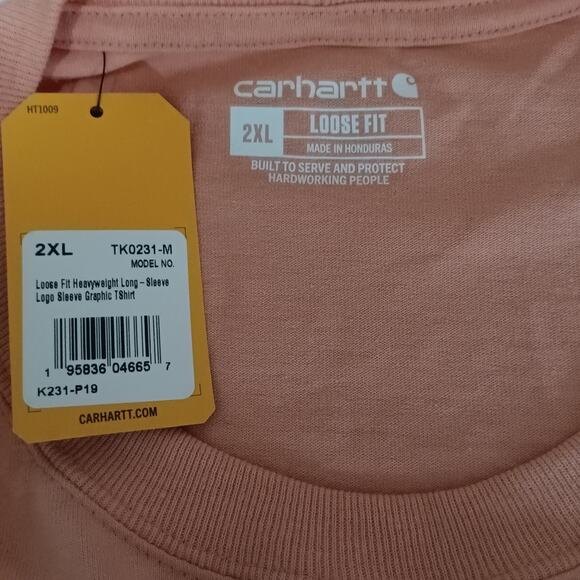 Carhartt Men's Loose Fit Heavyweight Long Sleeve Graphic T Shirt Size 2XL New - Picture 6 of 6